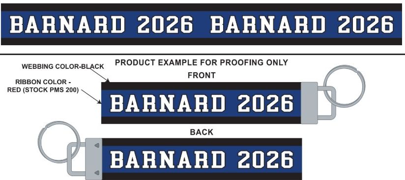 Barnard Senior Class of '26 Keychain Strap