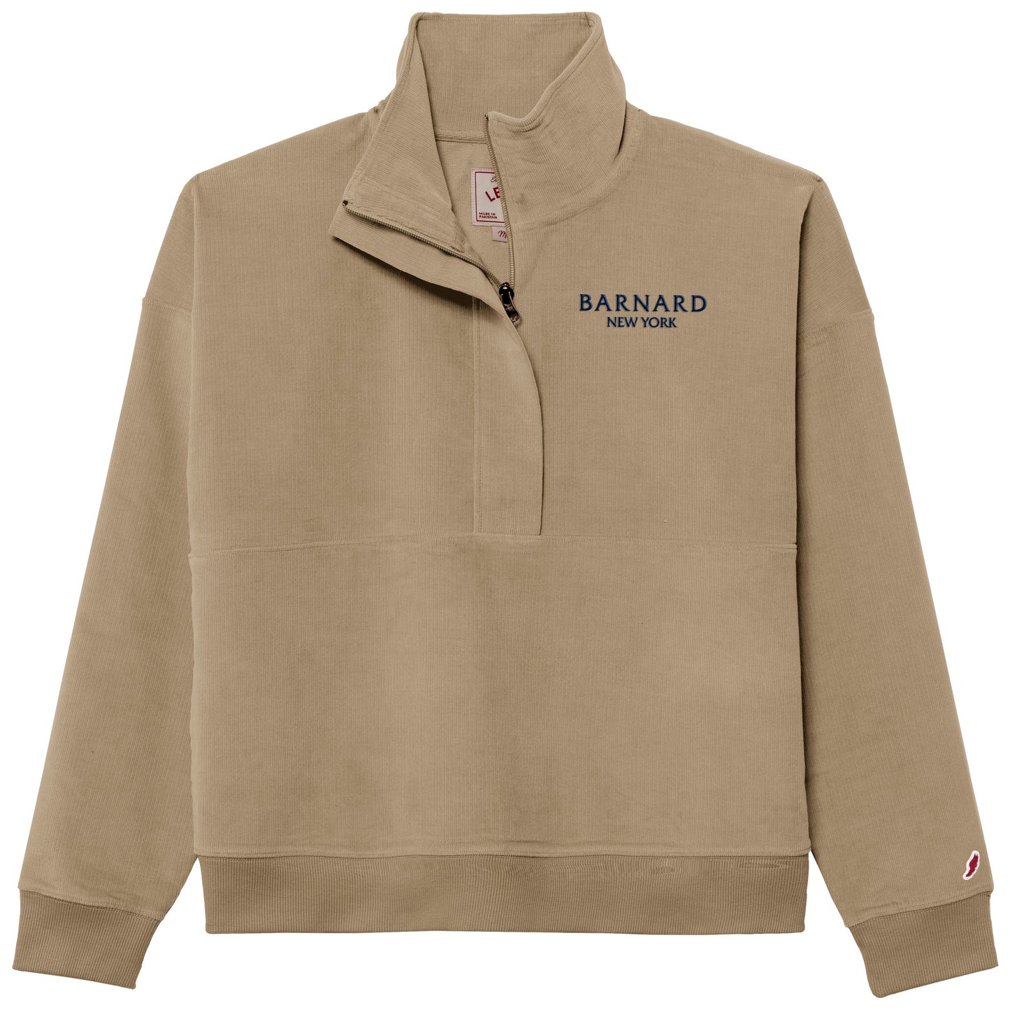 Half Zip Stretch Corduroy Sweatshirt