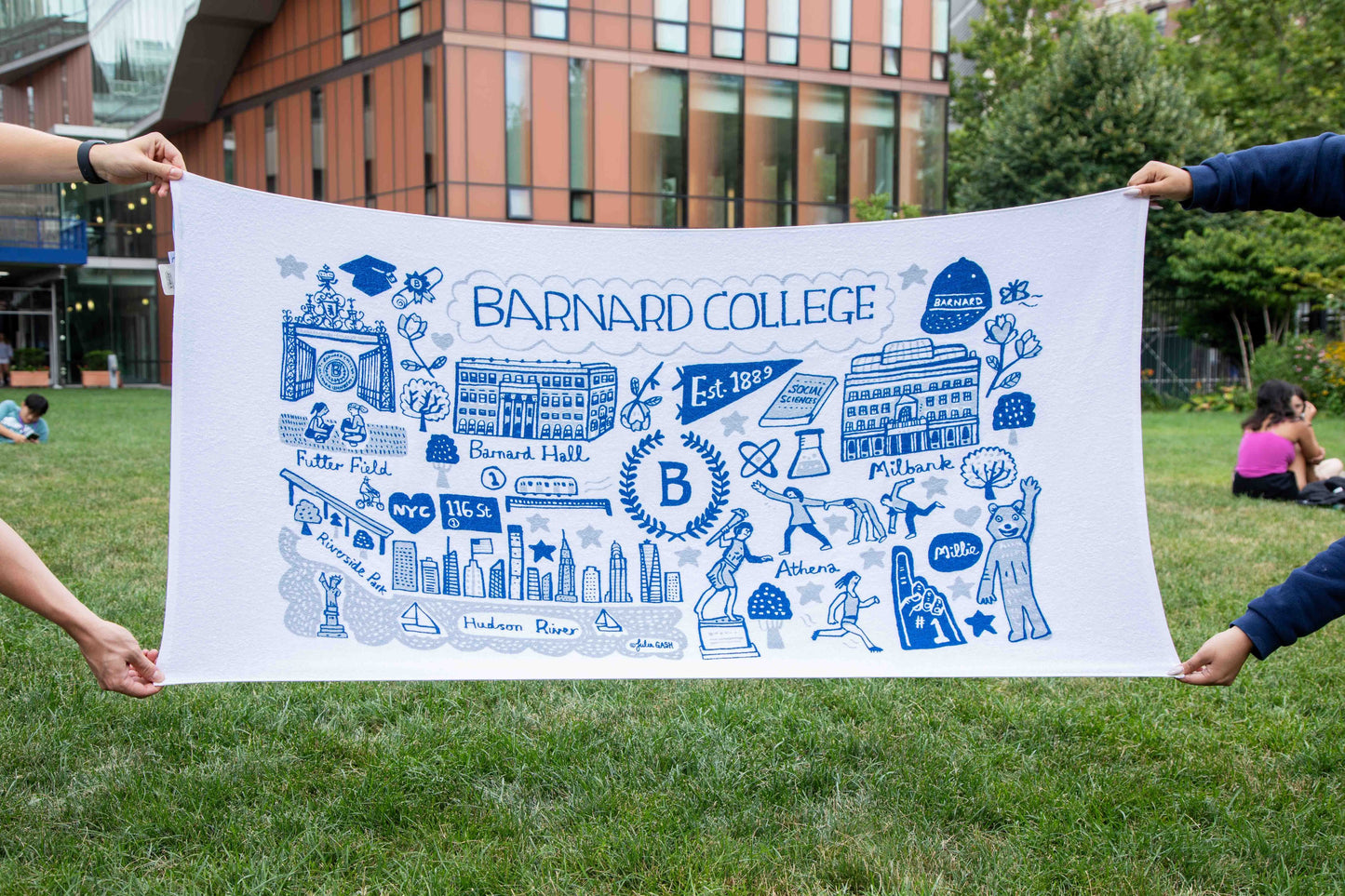 Barnard College x Julia Gash Beach Towel