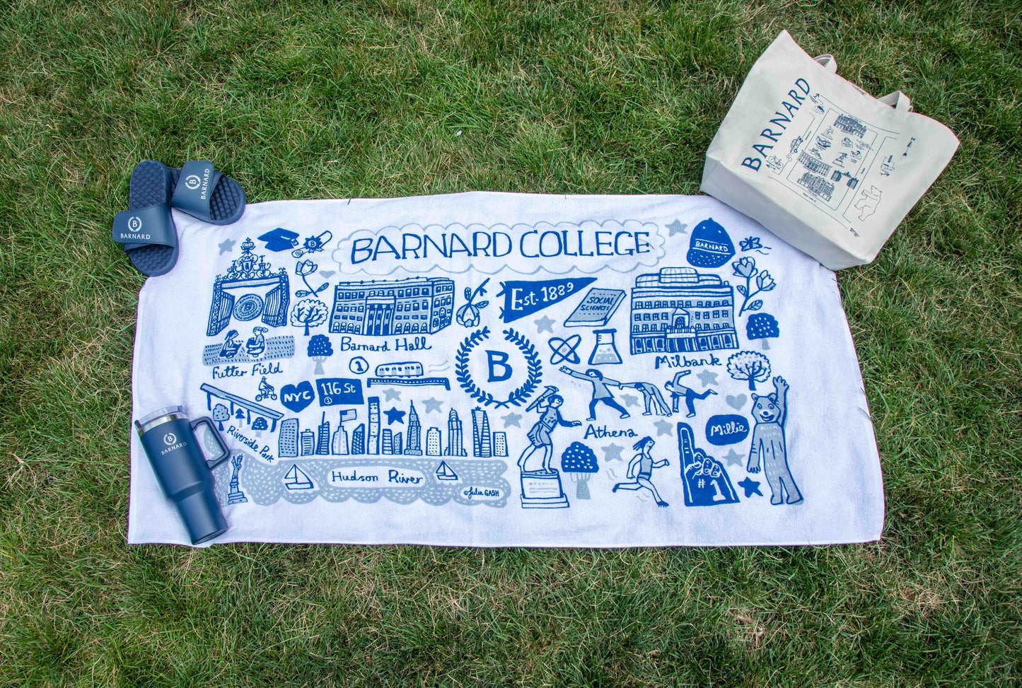 Barnard College x Julia Gash Beach Towel