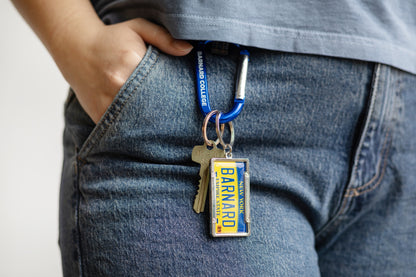 Barnard License Plate Keychain