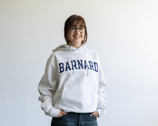 Reverse Weave Letter Hoodie