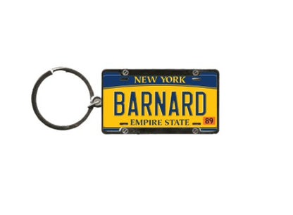 Barnard License Plate Keychain